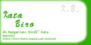 kata biro business card